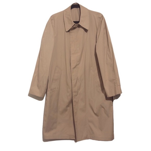 Classic vintage London Fog foggy day main coat tan Trench coat| women L-XL|men M - Picture 2 of 4